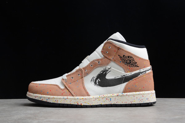 Hot Sale Air Jordan 1 Mid SE “Brushstroke” Basketball Shoes DA8005-100