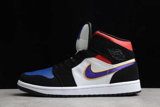 Hot Sale Air Jordan 1 Mid SE “Lakers Top 3” Basketball Shoes 852542-005