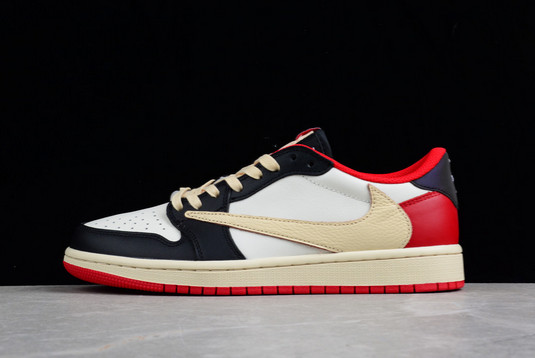 Best Price Travis Scott x Air Jordan 1 Low OG SP DM7866-140 White/Black-University Red-Beige