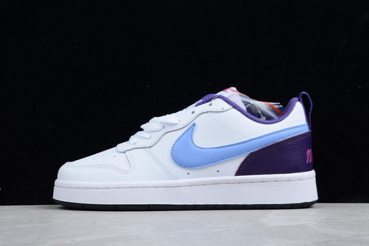 Comfortable Nike Court Borough Low 2 GS White/Blue Shoes BQ5448-106