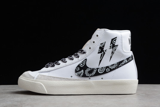 New Arrival Nike Blazer Mid ’77 White/Black Unisex Shoes CZ1055-100