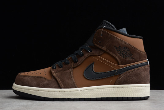 New Sale Air Jordan 1 Mid “Earth Tone” Brown/White For Cheap DC7294-200