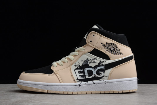 Nike Air Jordan 1 Mid EDG BQ6472-800 Barely Orange/Black-White