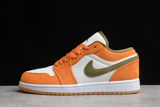 2022 Air Jordan 1 Low “Ceramic” Orange Olive Cheap Sale DH6931-102