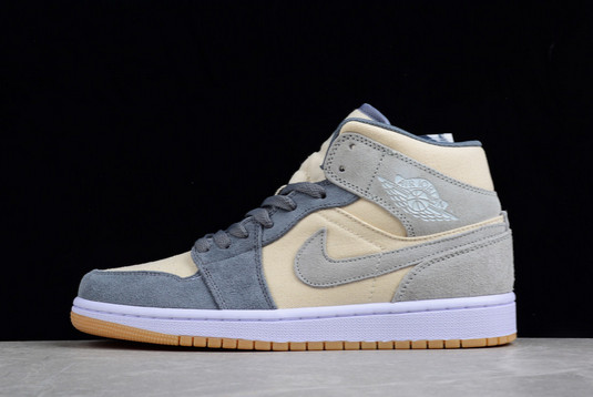 Best Selling Air Jordan 1 Mid Cream Grey Basketball Shoes DN4346-100