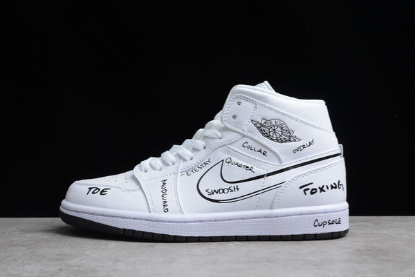 Best Selling Air Jordan 1 Mid “Schematic” White/Black DQ1864-100