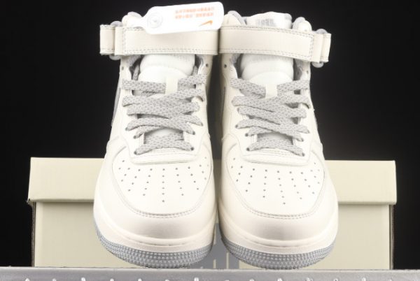 Cheap Sale Undefeated x Nike Air Force 1 Mid SU19 Beige Silver AO6617-306-2