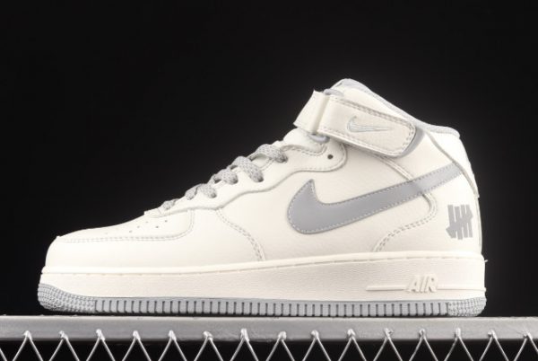 Cheap Sale Undefeated x Nike Air Force 1 Mid SU19 Beige Silver AO6617-306