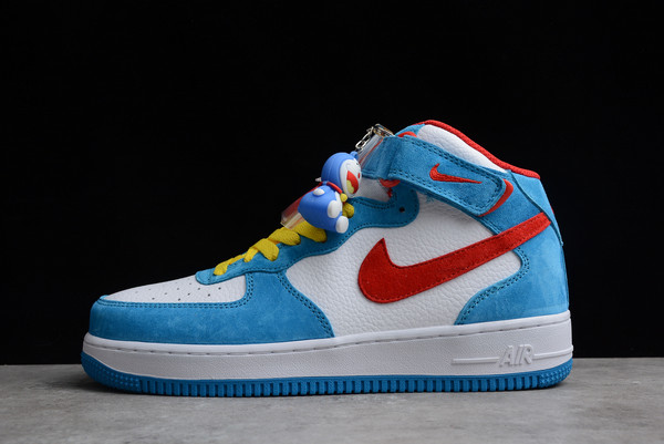 High Quality Nike Air Force 1 ’07 Mid “Doraemon” White/Blue-Red GB1236-160