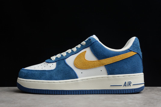 Men/WMNS Nike Air Force 1 ’07 Low BQ8988-103 Blue/White-Yellow