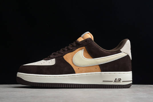 New Nike Air Force 1 ’07 Low NT9986-008 Brown/Rice Grey-Chocolate