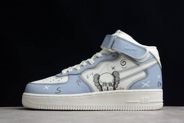 New Sale Nike Air Force 1 Mid “KAWS” CW2308-211 White/Blue-Black