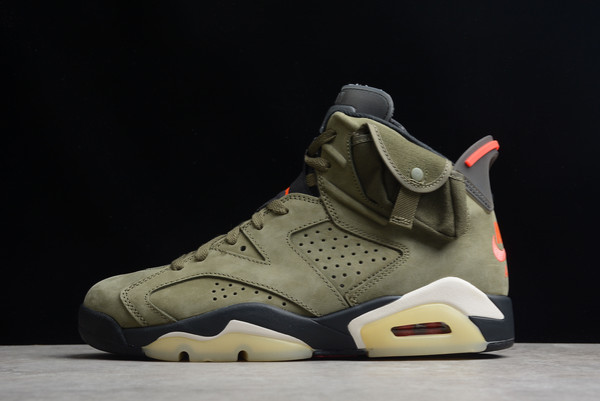 Shop Travis Scott x Air Jordan 6 “Olive” Basketball Shoes CN1084-200