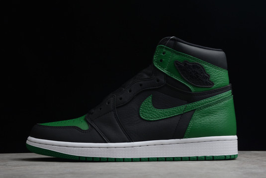 2022 Air Jordan 1 Retro High OG “Pine Green” Black Basketball Shoes 555088-030