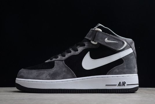 2022 Nike Air Force 1 07 Mid Dark Grey/Black-White Hot Sale QT3369-996