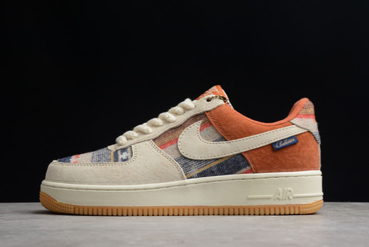 2022 Nike Air Force 1 Low ’07 Beige Brown Navy For Men/Women CW2288-688