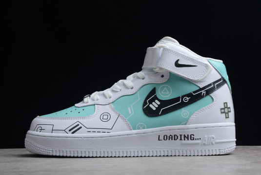 Cheap Sale Nike Air Force 1 Mid White Blue Black CW2288-116