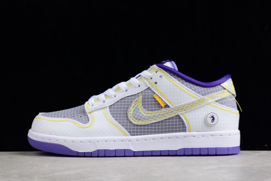 Shop Union x Nike Dunk Low Lakers DJ9649-500 White/Court Purple-Yellow