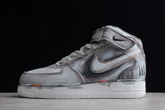 2022 Nike Air Force 1 High ’07 WB Grey White Unisex Sneakers CW7582-103