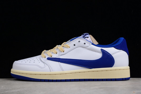 Best Selling Travis Scott x Air Jordan 1 Low DM9868-218 White/Royal Blue-Sail