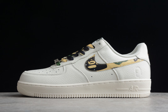 Buy Bape x Nike Air Force 1 07 Low White Black Camo Unisex Sneakers AA1365-118