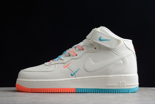 Fashion 2022 Nike Air Force 1 MID ’07 SU19 Beige Orange Blue MI9663-536