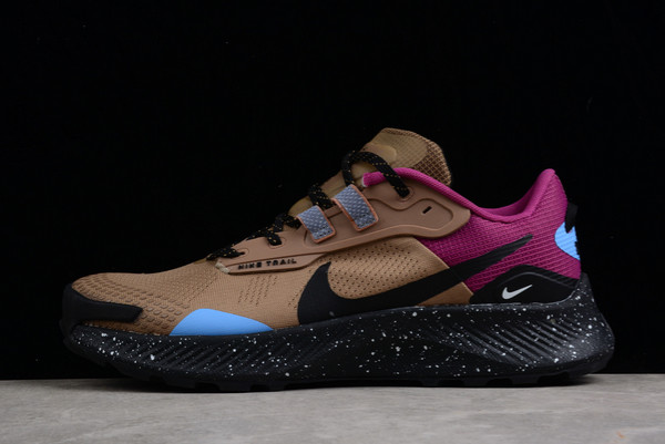 Men's Nike Zoom Pegasus Trail 3 Khaki Pink Black Outlet Sale DA8698-200