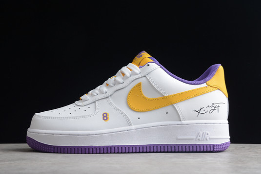 DC8865-022 Nike Air Force 1 07 Low Kobe Limitation White Yellow Purple Sale