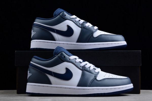 Best Selling 2022 Air Jordan 1 Low Ashen Slate White Blue 553558-414-4