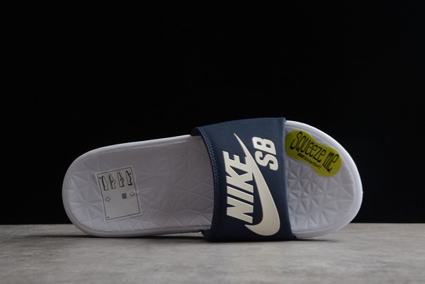 Cheap Sale Nike SB Benassi White/Midnight Navy-Beige 840067-103