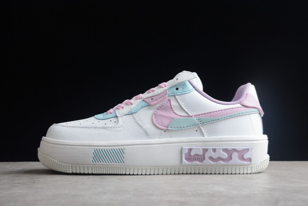 Men and Women Nike Air Force 1 Fontanka White/Blue-Pink CW6688-607