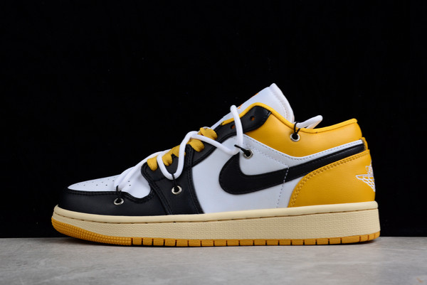 New Sale 2022 Air Jordan 1 Low White/Pollen-Black 553558-171