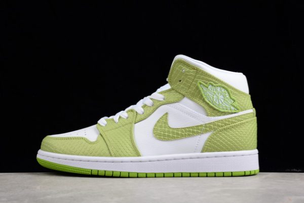 Brand New Air Jordan 1 Mid SE “Green Python” Basketball Shoes DV2959-113