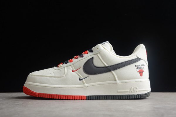 Buy Nike Air Force 1 Low Beige/Dark Grey-Red For Cheap NA2022-005