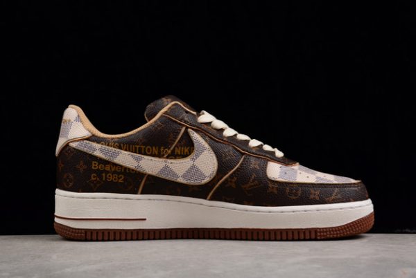 Cheap Sale 2022 Nike Air Force 1 ’07 Low Damier Azur/Brown/Monogram 8A8PYL-101-1