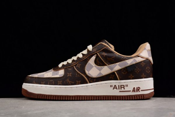 Cheap Sale 2022 Nike Air Force 1 ’07 Low Damier Azur/Brown/Monogram 8A8PYL-101