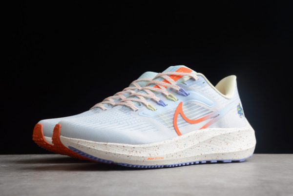 New Release 2022 Nike Air Zoom Pegasus 39 White/Ice Blue-Orange DX6047-181-2