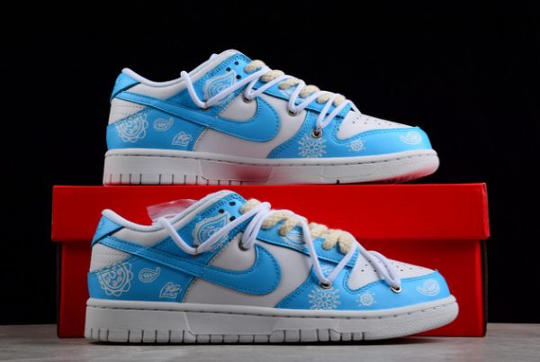 2022 Release Nike Dunk Low White Blue Outlet Sale DD1503-109-4