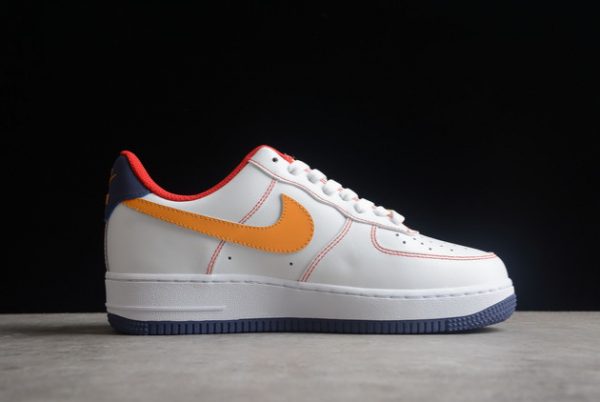 Discount Nike Air Force 1 ’07 White/Red-Orange-Navy Sneakers AF1234-010-1