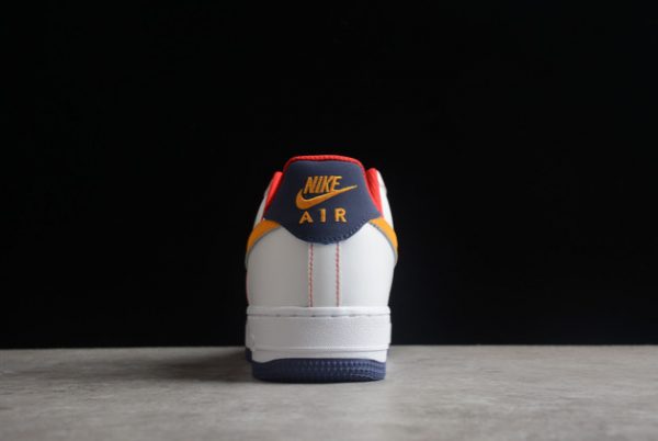 Discount Nike Air Force 1 ’07 White/Red-Orange-Navy Sneakers AF1234-010-4