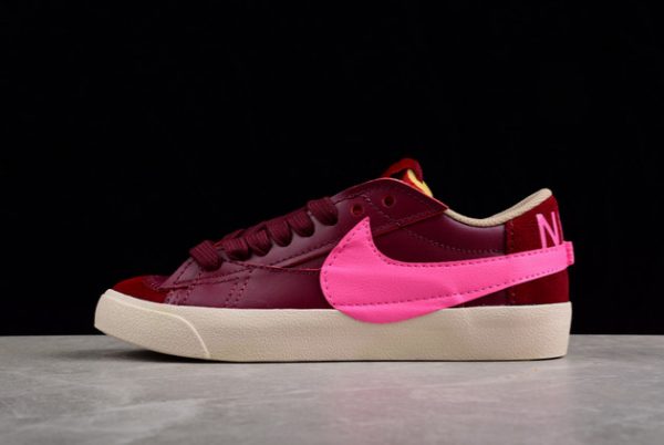 Fashion 2022 Nike Blazer Low Jumbo Burgundy/Hot Pink DQ1470-600