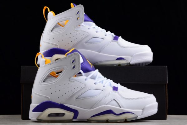 Hot Sale Jordan Flight Club 91 “Lakers” Basketball Shoes DC7329-105-4