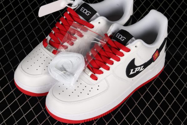 Latest Release LPL x Air Force 1 White/Black-Red Sneaker AF1234-008-3