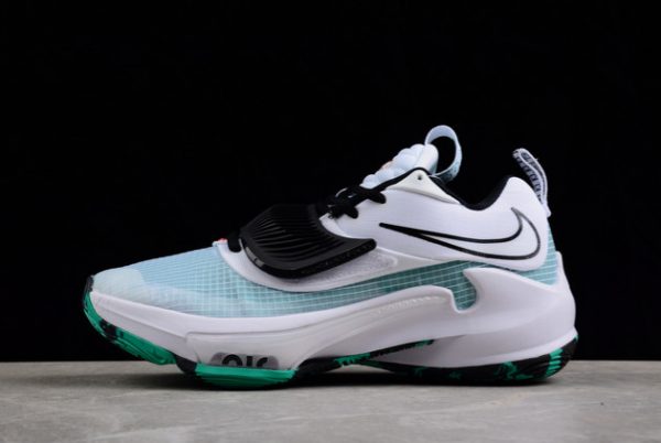 Mens Nike Zoom Freak 3 White/Teal Blue Sneakers DA0695-101