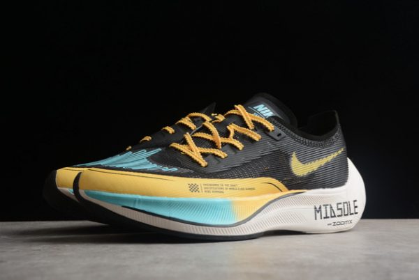 ML555-014 Beloved Nike Air ZoomX VaporFly NEXT％ 2 Black Cyan Pink Yellow-2