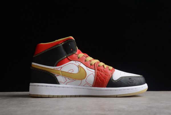 Where To Buy Air Jordan 1 Mid XQ White/Gold Dust-Sport Red-Black DV0576-176-1