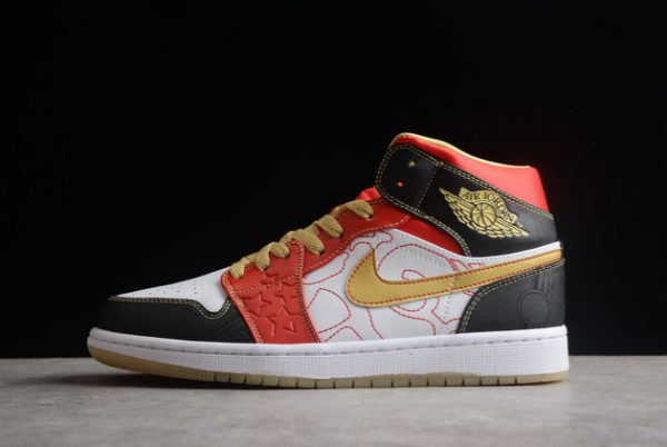 Where To Buy Air Jordan 1 Mid XQ White/Gold Dust-Sport Red-Black DV0576-176