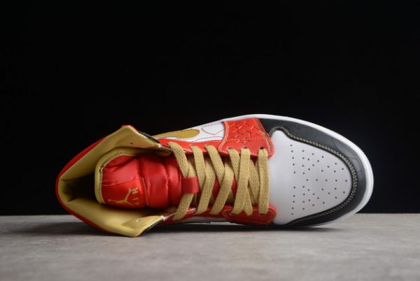 Where To Buy Air Jordan 1 Mid XQ White/Gold Dust-Sport Red-Black DV0576-176-3