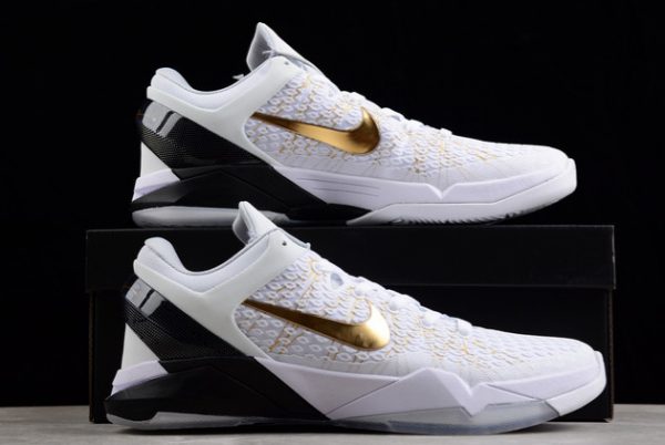 511371-100 Nike Zoom Kobe 7 VII Elite “Home” White/Metallic Gold-Black-Neutral Grey To Buy-2