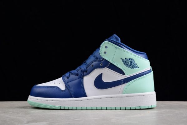 Best Selling Air Jordan 1 Mid Blue Mint Basketball Shoes 554725-413